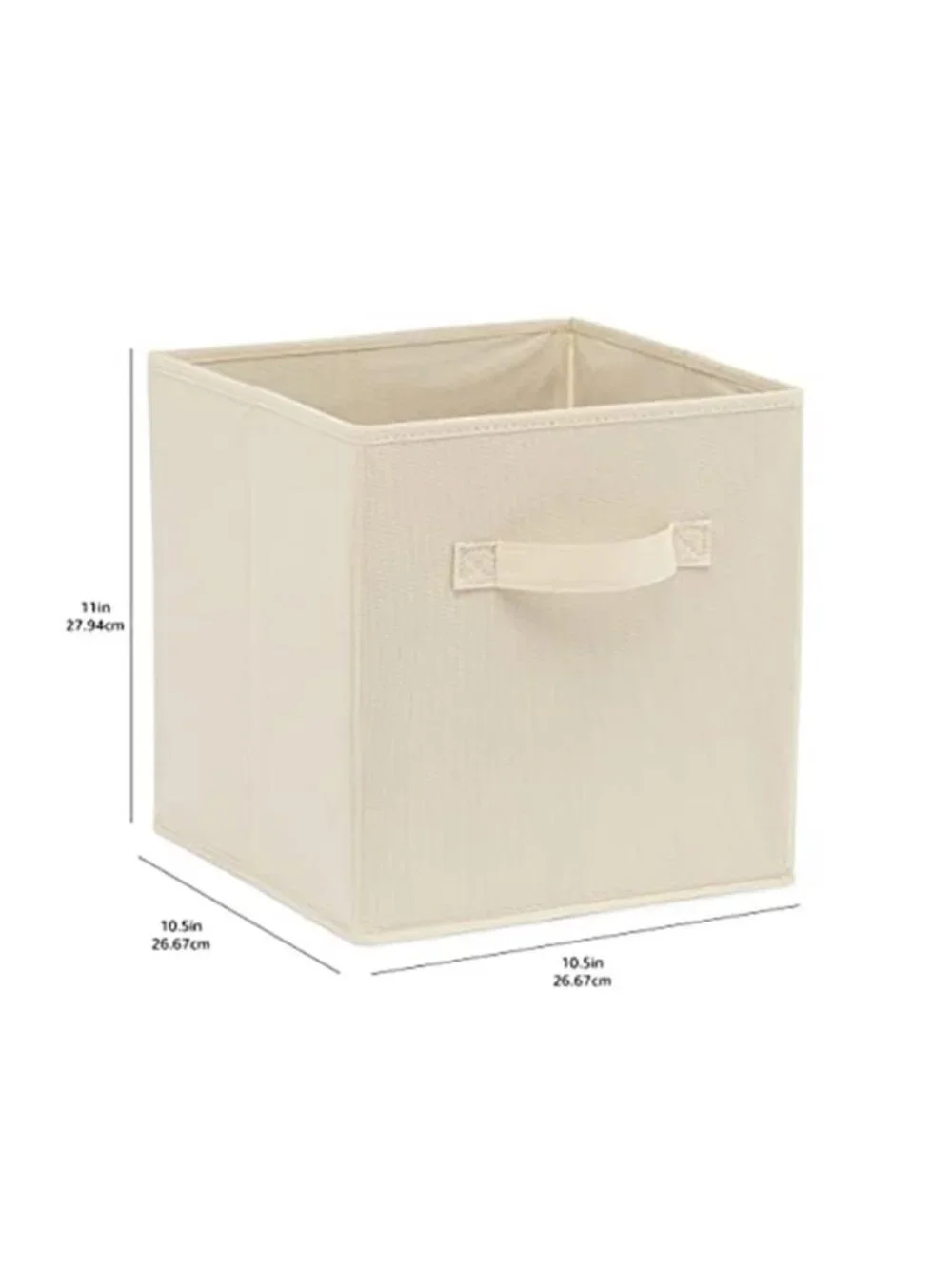 6 Pack Sturdy Collapsible Fabric Storage Cubes Organizer with Handles